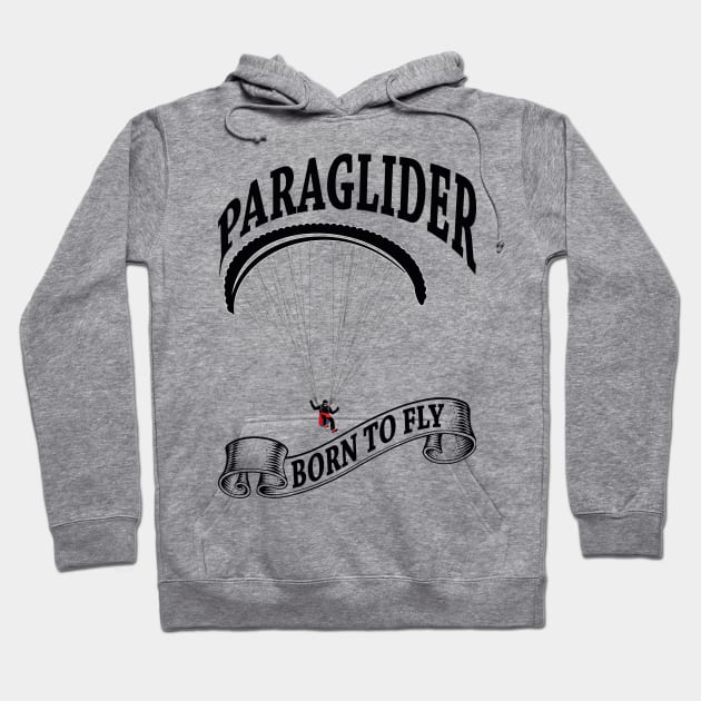 Paraglider Light | New Paragliding | 2 Sided Hoodie by VISUALUV